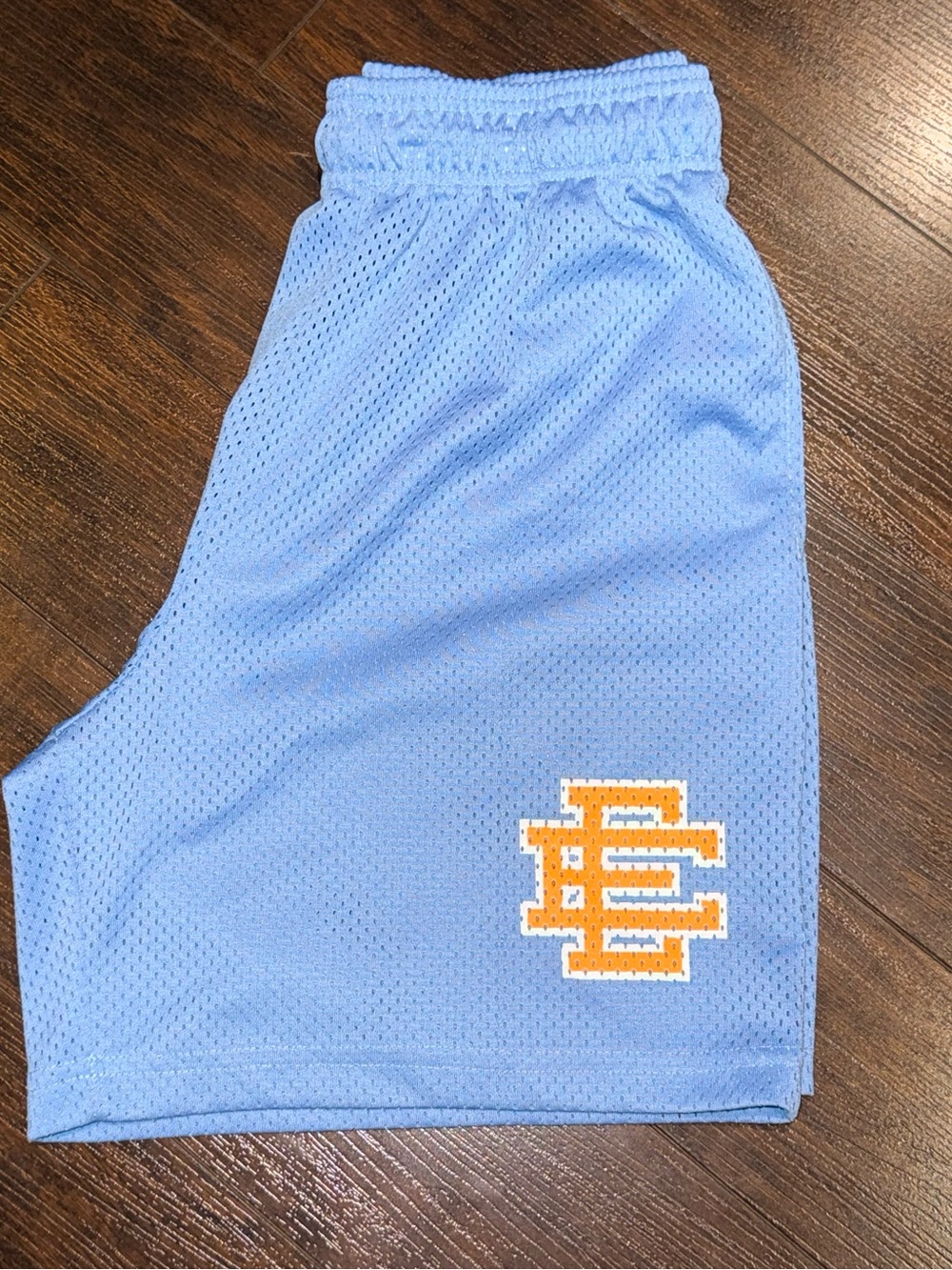 Eric Emanuel Mesh Shorts Men’s Size L Light Blue Orange Made In USA